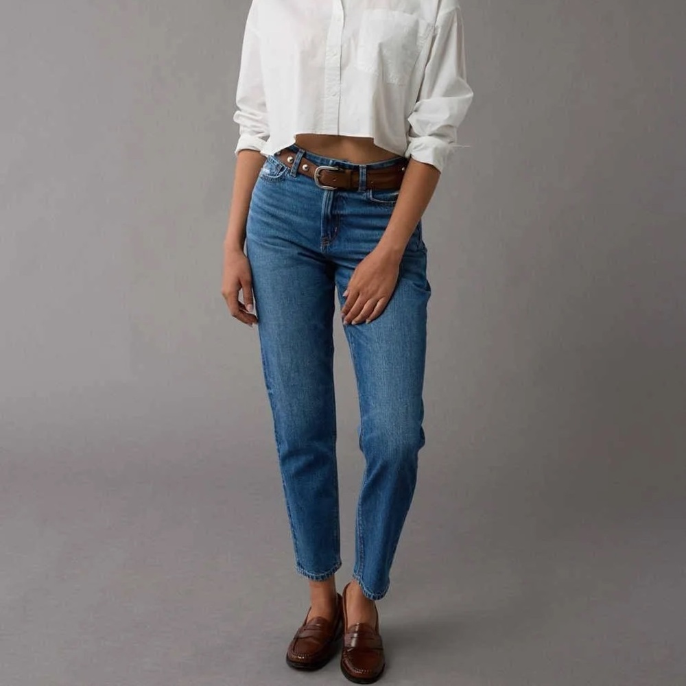 American Eagle Strigid Curvy Mom Jeans